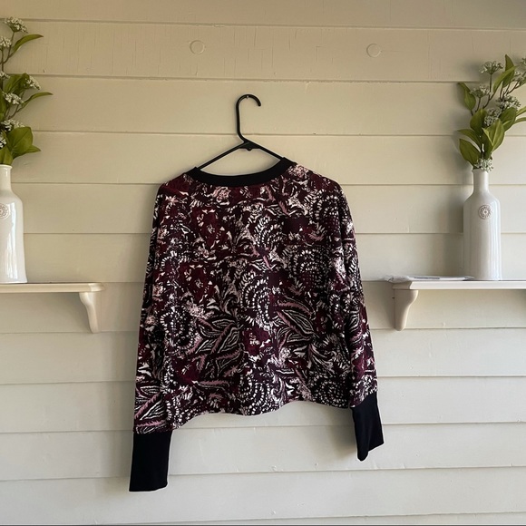 Joie Cropped Floral Sweatshirt NWT - Picture 3 of 3